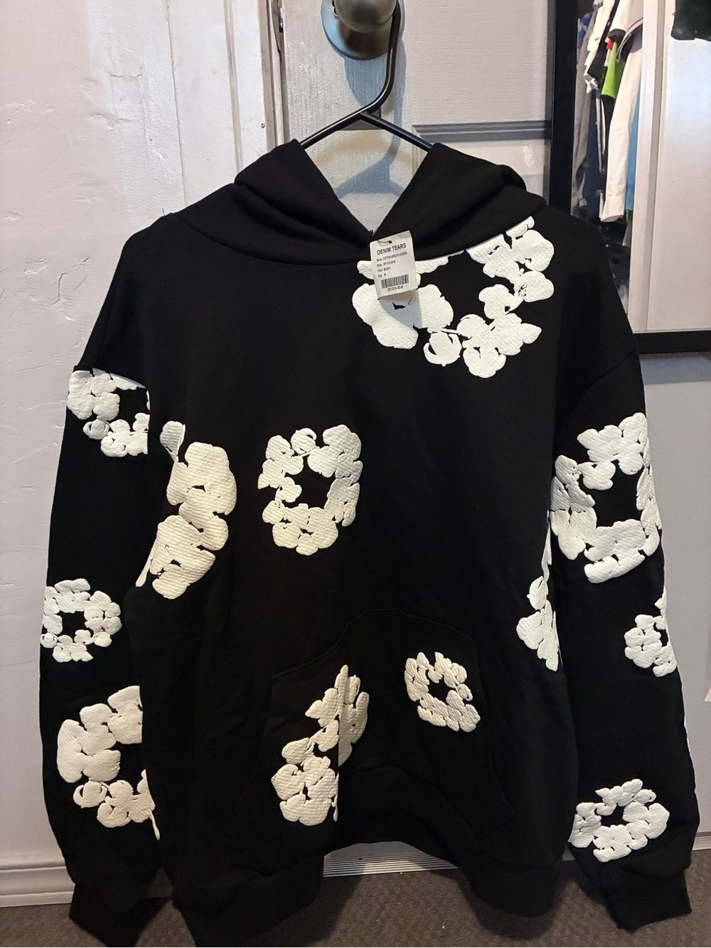 Black And White Denim Tears Hoodie